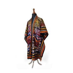 Ajoke Kimono - Dugo, Afrocentric, Handmade, Ankara, Adire, Aso-oke