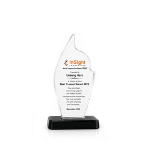 Crystal Award — custom engraved crystal award for corporate recognition and awards in Nigeria