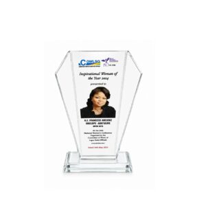 Crystal Award — custom engraved crystal award for corporate recognition and awards in Nigeria