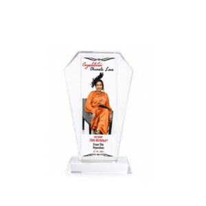 Crystal Paper Weight — custom engraved crystal paperweight for corporate recognition and awards in Nigeria