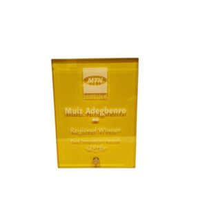 Wooden and Acrylic Plaque — custom engraved wooden and acrylic plaque for corporate recognition and awards in Nigeria