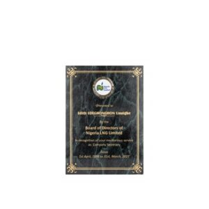 Wooden and Acrylic Plaque — custom engraved wooden and acrylic plaque for corporate recognition and awards in Nigeria