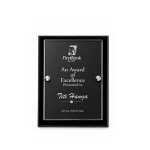 Wooden and Acrylic Plaque — custom engraved wooden and acrylic plaque for corporate recognition and awards in Nigeria